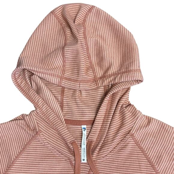 Kuhl Striped Stria Hoodie Pullover Long Sleeve Athleisure Casual Size M Orange - Picture 6 of 11